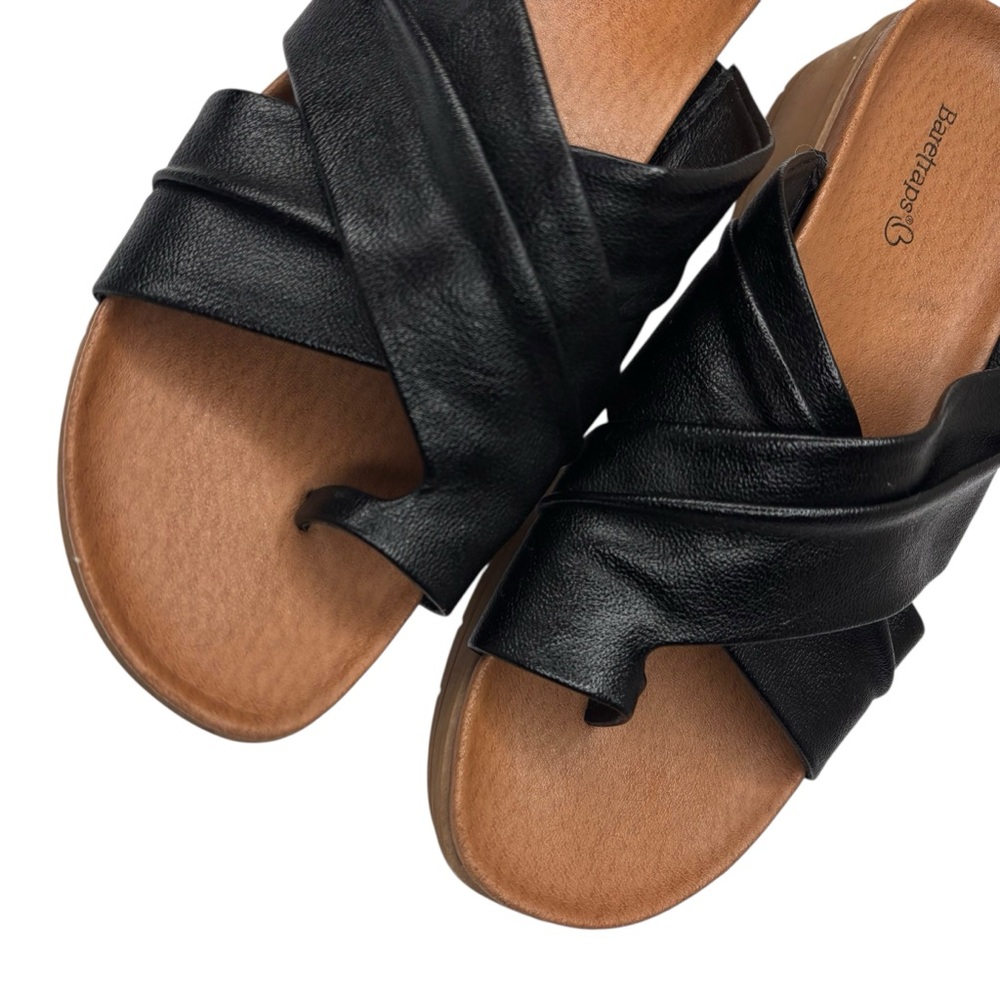 Black Baretraps Geraldine 1.5” Wedge Sandals Size 8.5 Vegan - Picture 7 of 11